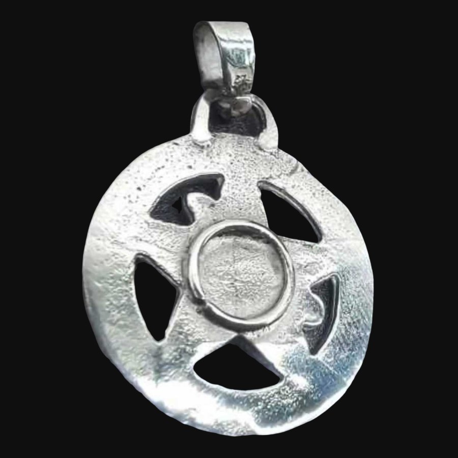 Medalla Tetragramaton Protección En Plata 2,5 Cm Art 09 - Imagen 3