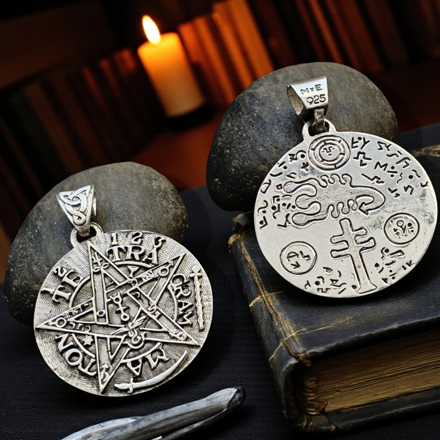 Dije Tetragramaton Exterminador Plata 4,5 Cm 22 Gr Art 1105