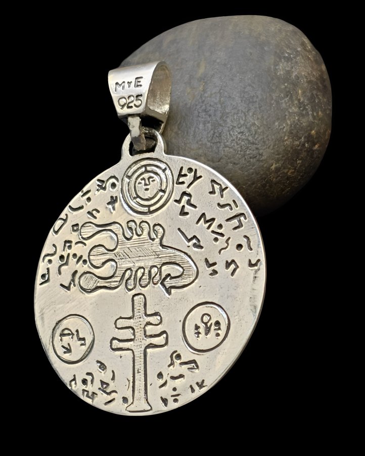 Dije Tetragramaton Exterminador Plata 4,5 Cm 22 Gr Art 1105 - Imagen 4