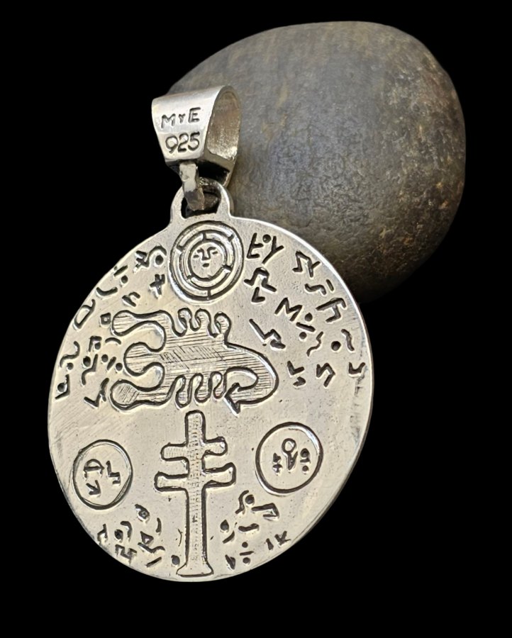 Dije Tetragramaton Exterminador Plata 4,5 Cm 22 Gr Art 1105 - Imagen 5