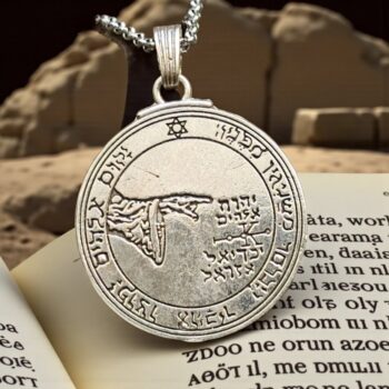 Dije Salomón Quinto Pentaculo consagrado a la Luna Plata 4 Cm 20 Gr 44 Sellos de Salomón Art 1162