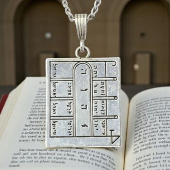 Dije Wicca Primer Pentaculo consagrado a la Luna Plata 4,5 Cm 18 Gr 44 Sellos de Salomón Art 117