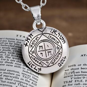 Dije Wicca Quinto Pentaculo Saturno Plata 3 Cm Art 119