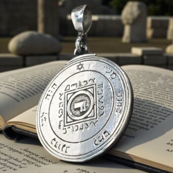 Dije Salomón Cuarto y quinto pentáculo consagrado a Venus Plata 3 Cm 12 Gr 44 Sellos de Salomón Art 1205