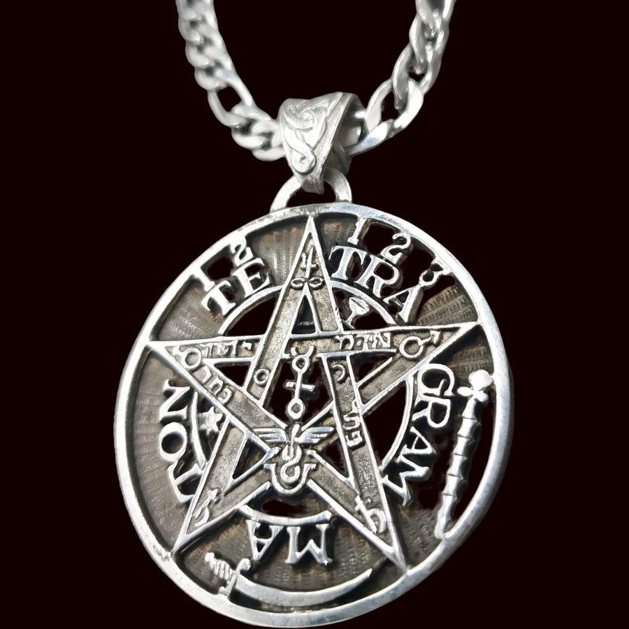 Dije Tetragramaton Hei Vad Hei Yud Plata 4 Cm 28 Gr Art 1215 - Imagen 3