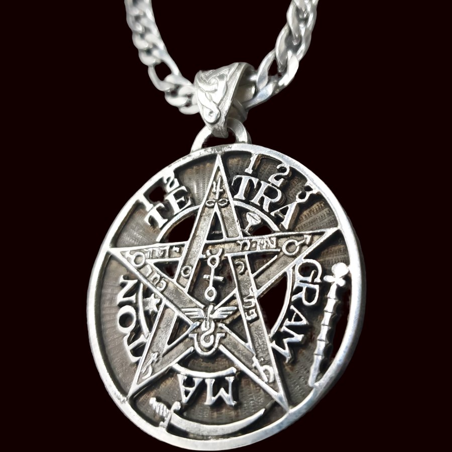 Dije Tetragramaton Hei Vad Hei Yud Plata 4 Cm 28 Gr Art 1215 - Imagen 4