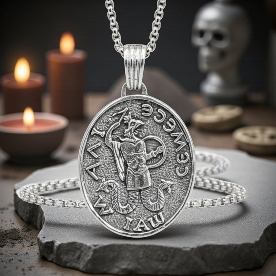 Dije Templario Sello De Abraxas Plata 3,5 Cm 10 Gr Art 1303