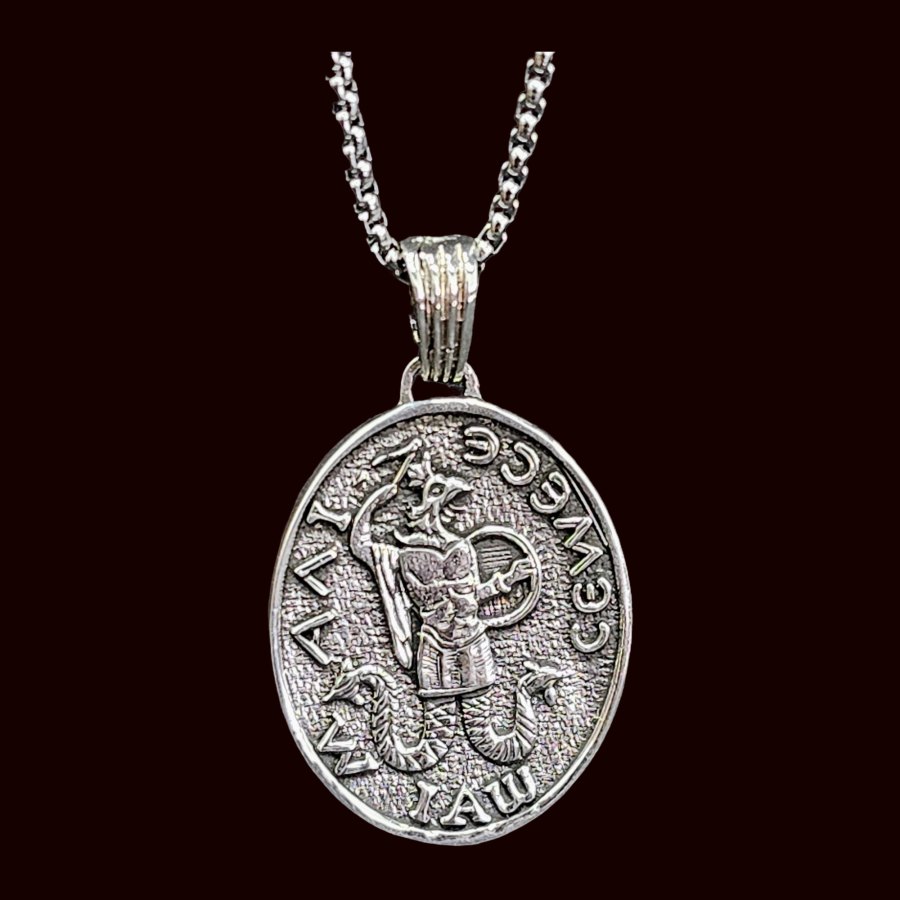 Dije Templario Sello De Abraxas Plata 3,5 Cm 10 Gr Art 1303 - Imagen 3