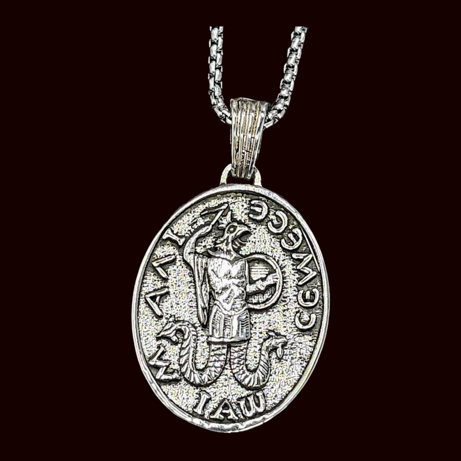 Dije Templario Sello De Abraxas Plata 3,5 Cm 10 Gr Art 1303 - Imagen 4