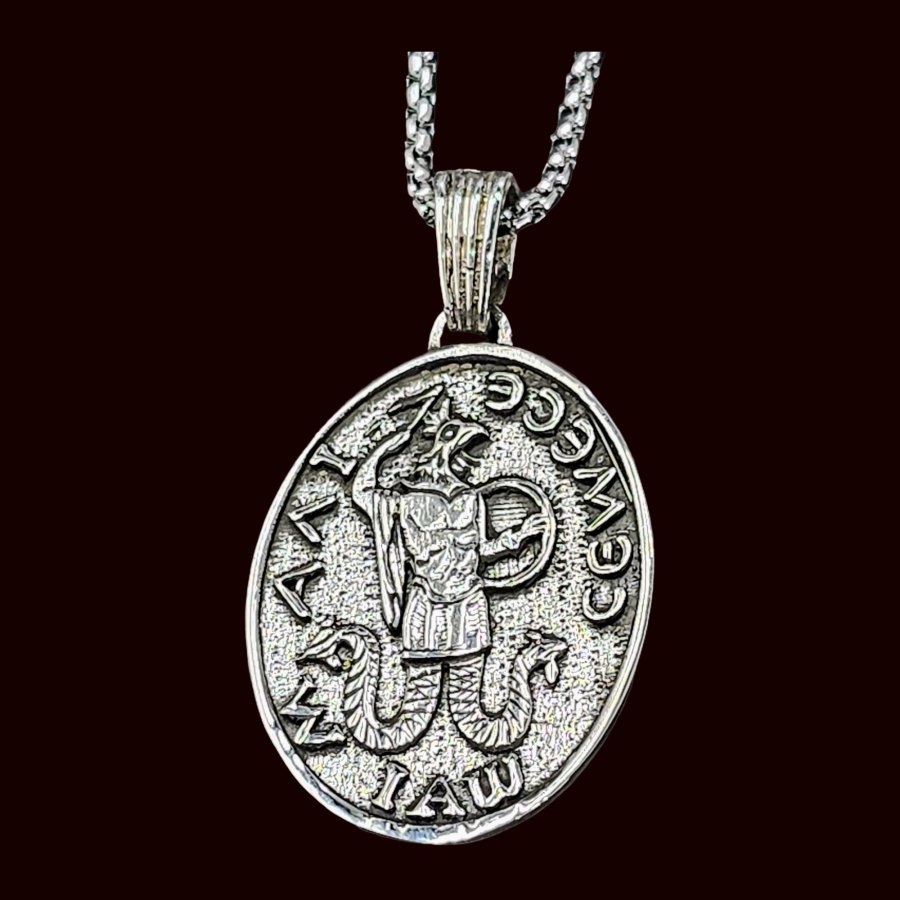 Dije Templario Sello De Abraxas Plata 3,5 Cm 10 Gr Art 1303 - Imagen 5