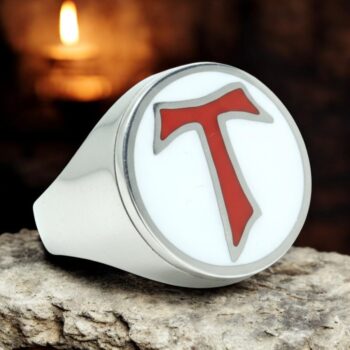 Anillo Templario Cruz Tau En Plata 1,8 Cm 12 Gr Art 203