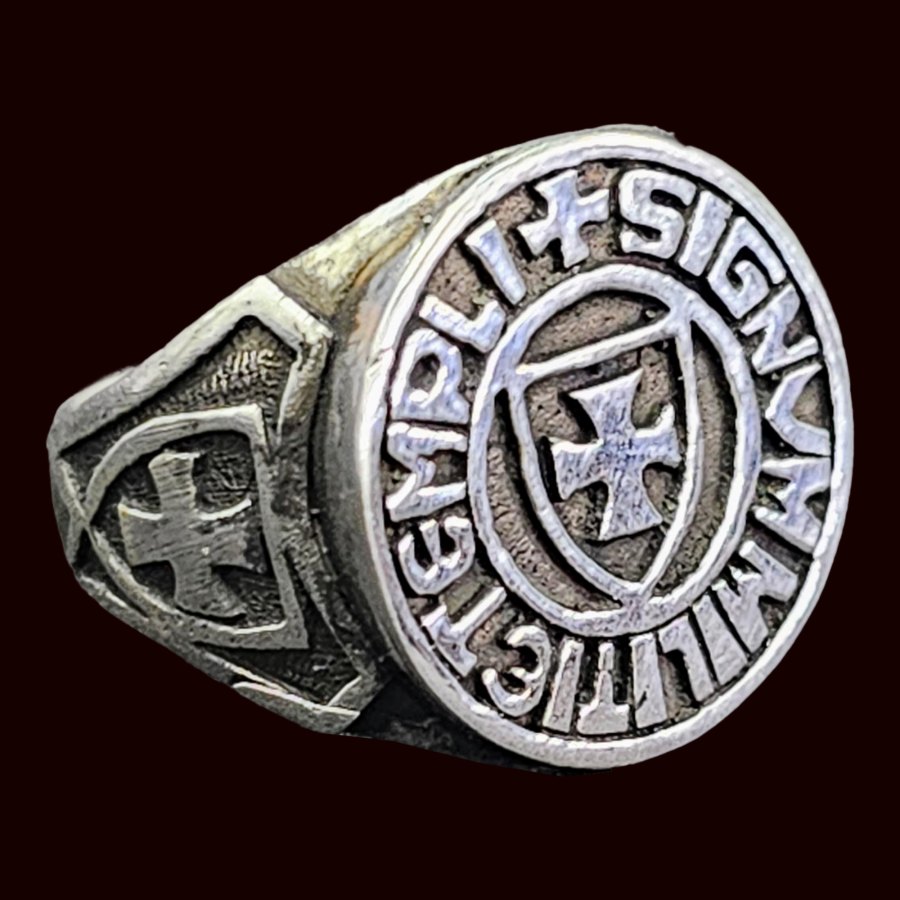 Anillo Caballeros Templarios 1,7 Cm 8 Gr Plata Art 271 - Imagen 3