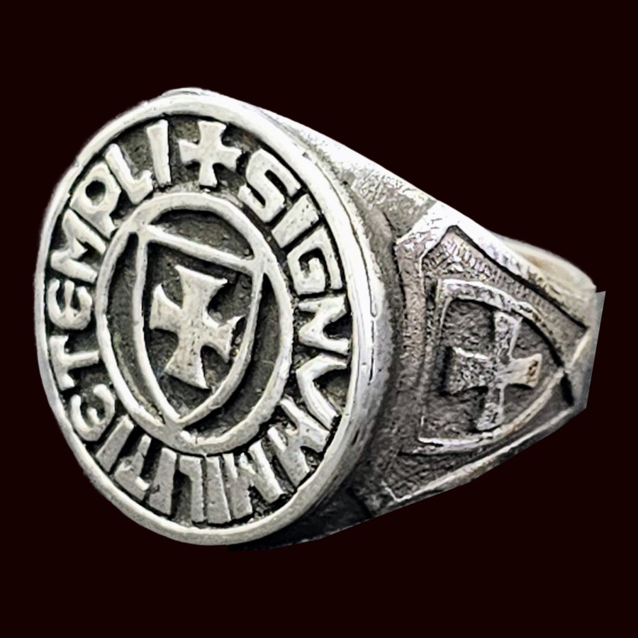 Anillo Caballeros Templarios 1,7 Cm 8 Gr Plata Art 271 - Imagen 4