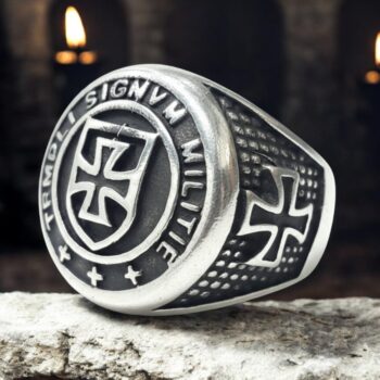 Anillo Cruz Templaria En Plata 2 Cm 21 Gr Art 275