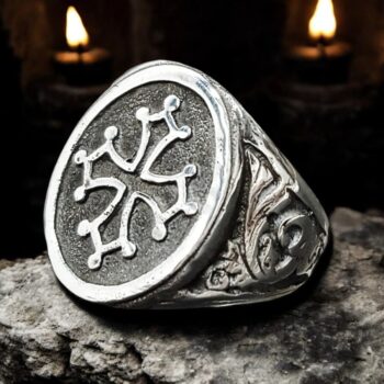 Anillo Cruz Templaria En Plata 1,6 Cm 8 Gr Art 286