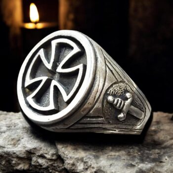 Anillo Cruz Templaria En Plata 1,7 Cm 9 Gr Art 288