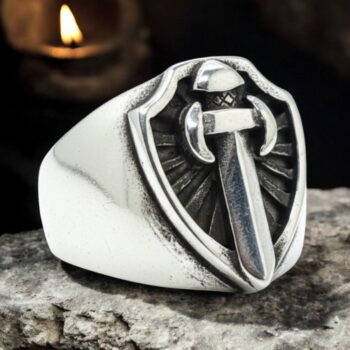 Anillo Templario Cruz Templaria En Plata 1,6 Cm 9 Gr Art 291