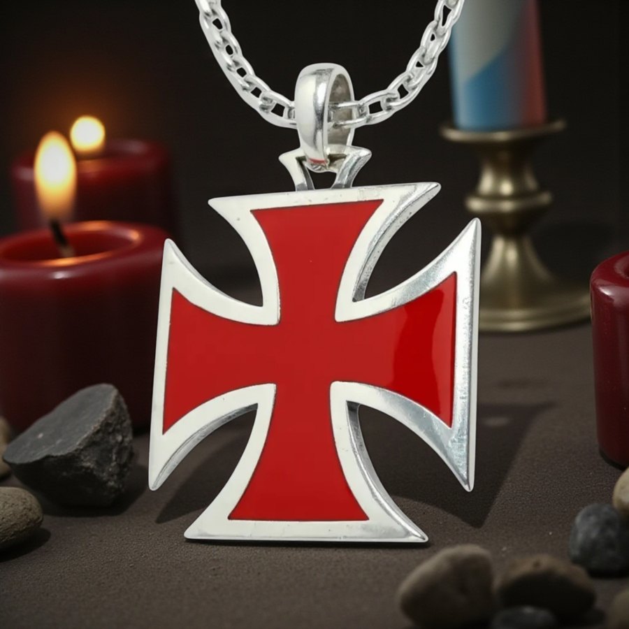 Cruz Caballeros Templarios En Plata 4,5 Cm 21 Gr Art 293
