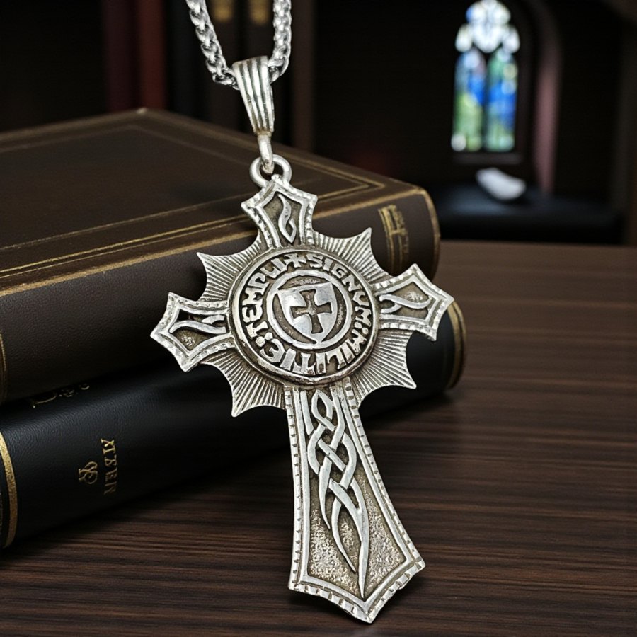 Dije Cruz Caballeros Templarios Plata 5,5 Cm 10 Gr Art 295