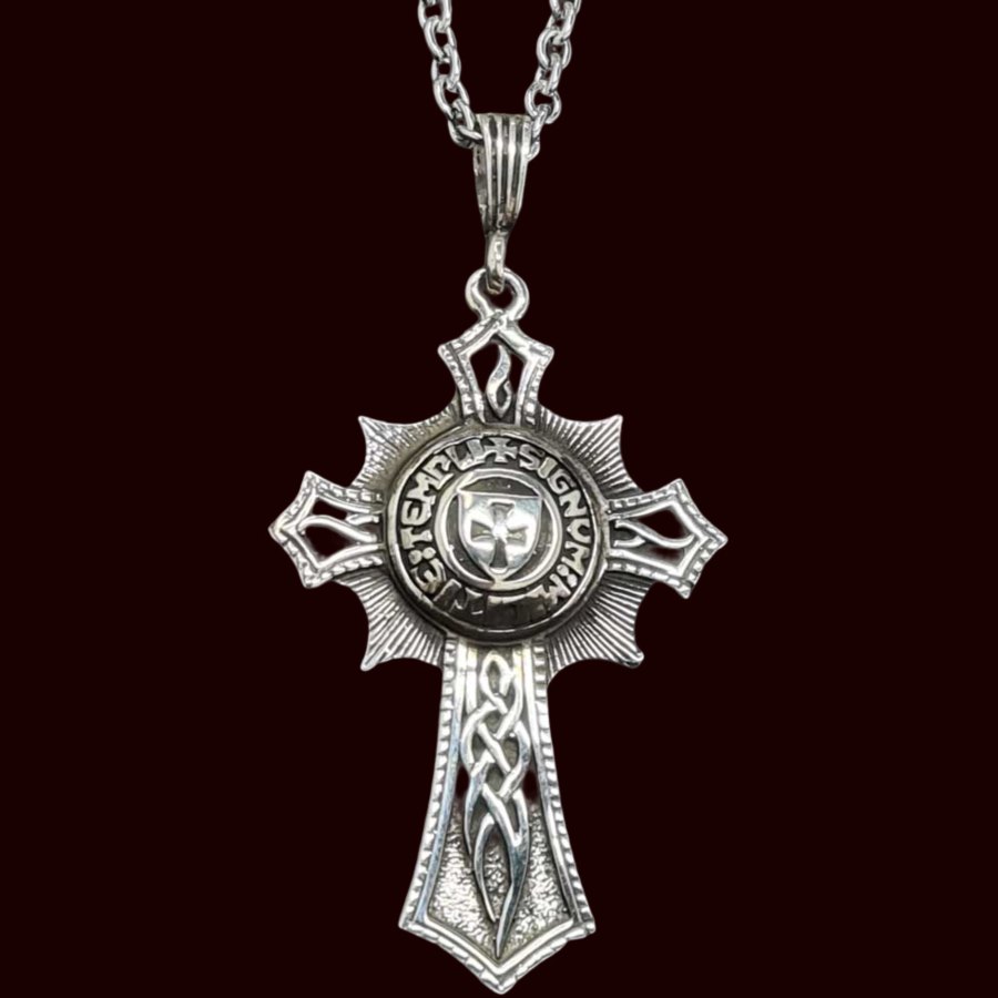 Dije Cruz Caballeros Templarios Plata 5,5 Cm 10 Gr Art 295 - Imagen 3