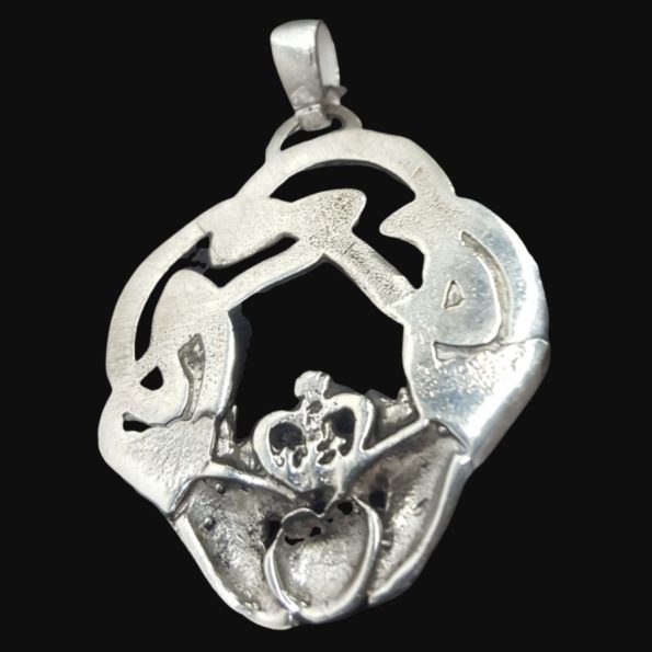 Dije Celta Claddagh Y Nudo En Plata 4 X 3 Cm 8,5 Gr Art 378 - Imagen 4
