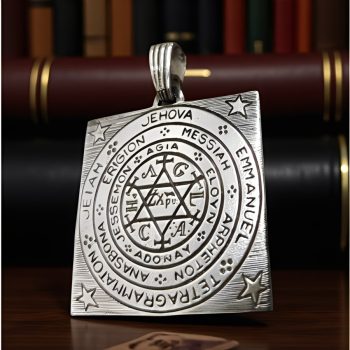 Dije Tetragramaton Arcangeles 3,5 Cm 13,5 Gr Plata Art 1118