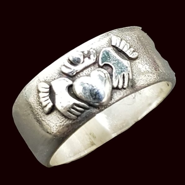 Anillo Celta Claddagh Nudo Plata Ancho 0,8 Cm 5,5 Gr Art 737 - Imagen 3