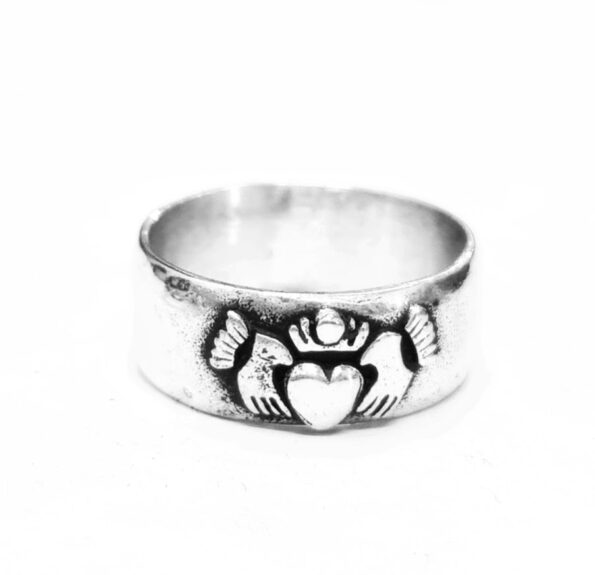 Anillo Celta Claddagh Nudo Plata Ancho 0,8 Cm 5,5 Gr Art 737 - Imagen 5
