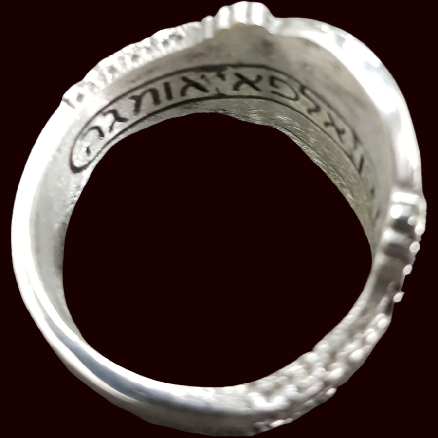 Anillo Sello Rey Salomon En Plata 1,8 Cm 12 Gr Art 746 - Imagen 6