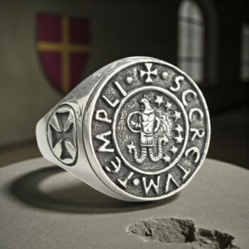Anillo Templario Sello De Abraxas En Plata 1,8 Cm Art 773