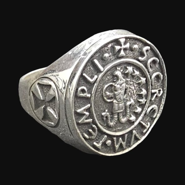 Anillo Templario Sello De Abraxas En Plata 1,8 Cm Art 773 - Imagen 4