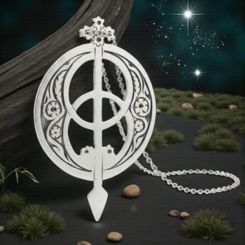 Dije Wicca Vesica Piscis En Plata 3 Cm 7 Gr Art 100