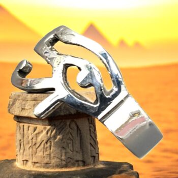 Anillo Ojo De Horus Egipcio En Plata 1,5 Cm 4 Gr Art 1010