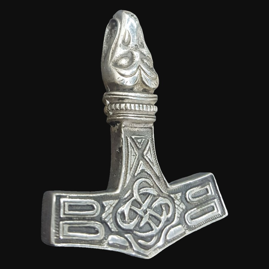 Mjolnir Martillo De Thor Vikingo En Plata 4 Cm 20 Gr Art 103 - Imagen 2