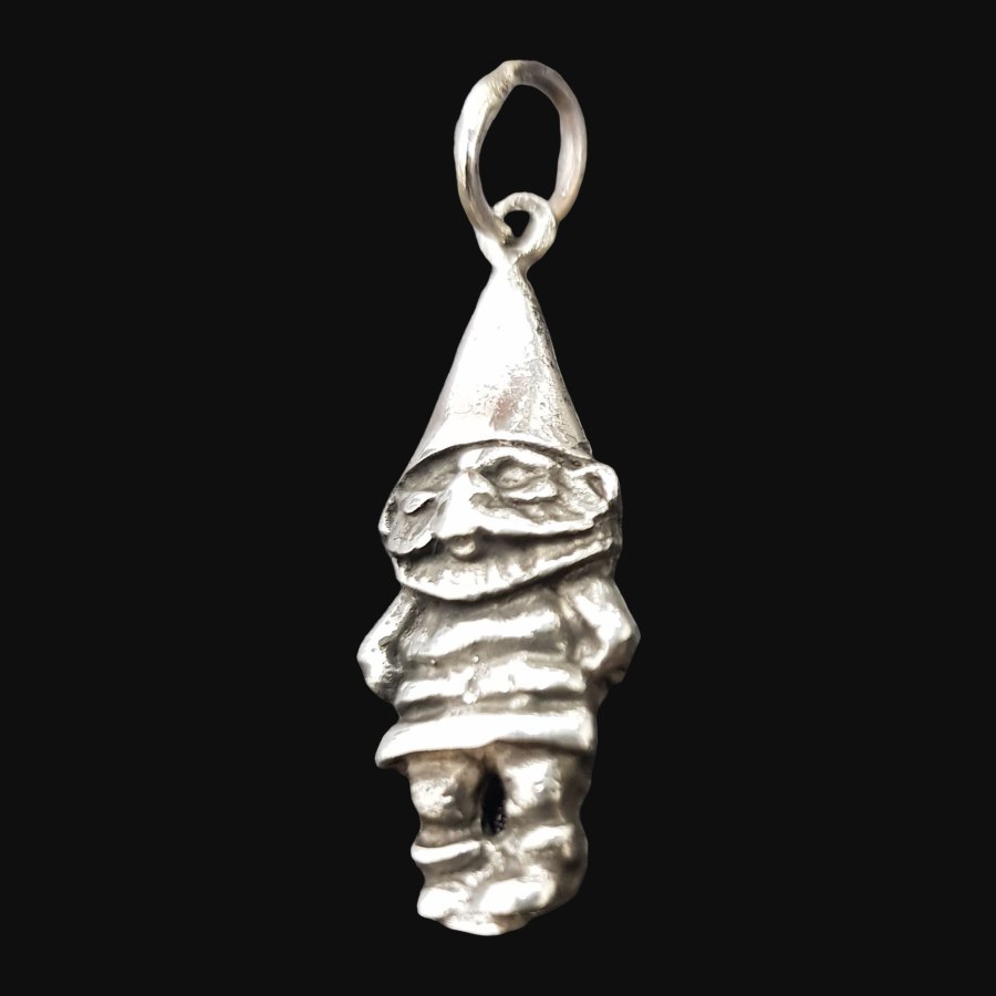 Dije Duende De La Suerte En Plata 3 Cm 3,5 Gr Protección del hogar y abundancia Art 1042 - Imagen 2