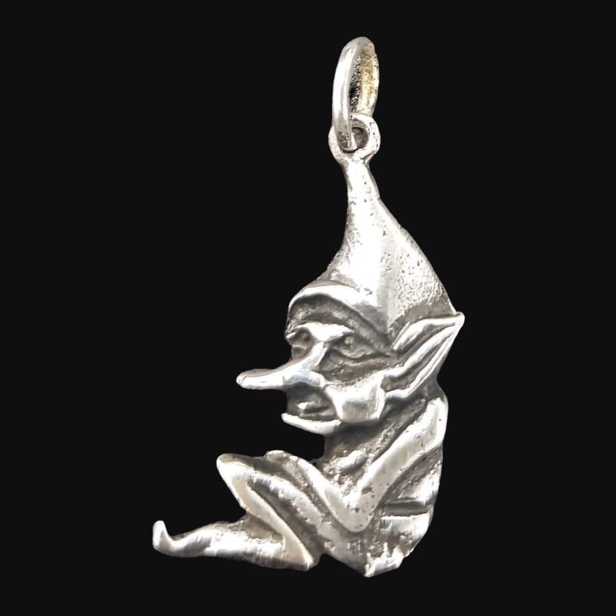 Dije Duende De La Suerte En Plata 2,5 X 1 Cm 2,5 Gr Protección del hogar y abundancia Art 1048 - Imagen 3