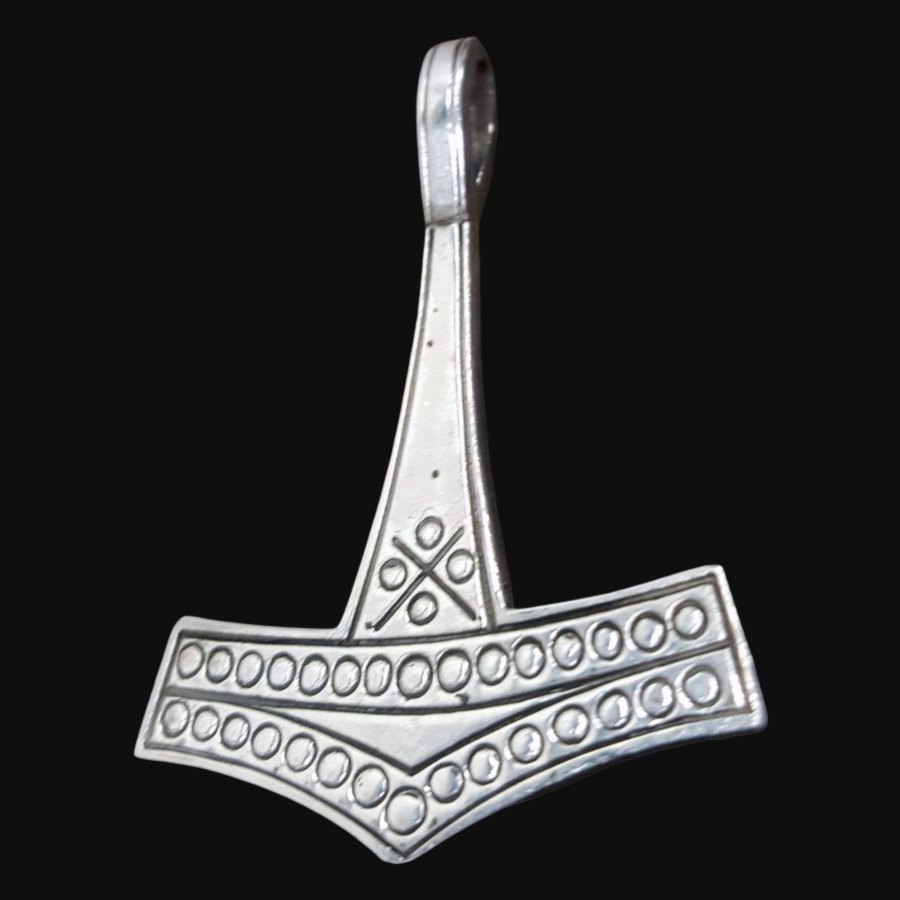 Mjolnir Martillo De Thor Vikingo Plata 5 Cm 11,5 Gr Art 105 - Imagen 2