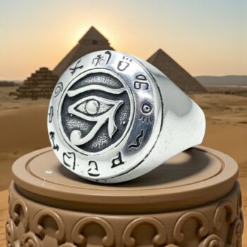 Anillo Ojo De Horus Egipcio Plata 1,8 Cm 11,5 Gr Art 1070