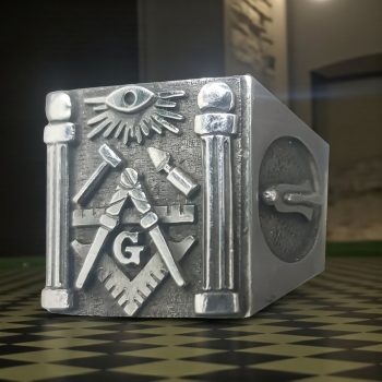 Anillo Masonico Grado Maestro Plata 2 Cm 14 Gr Masoneria Art 1072