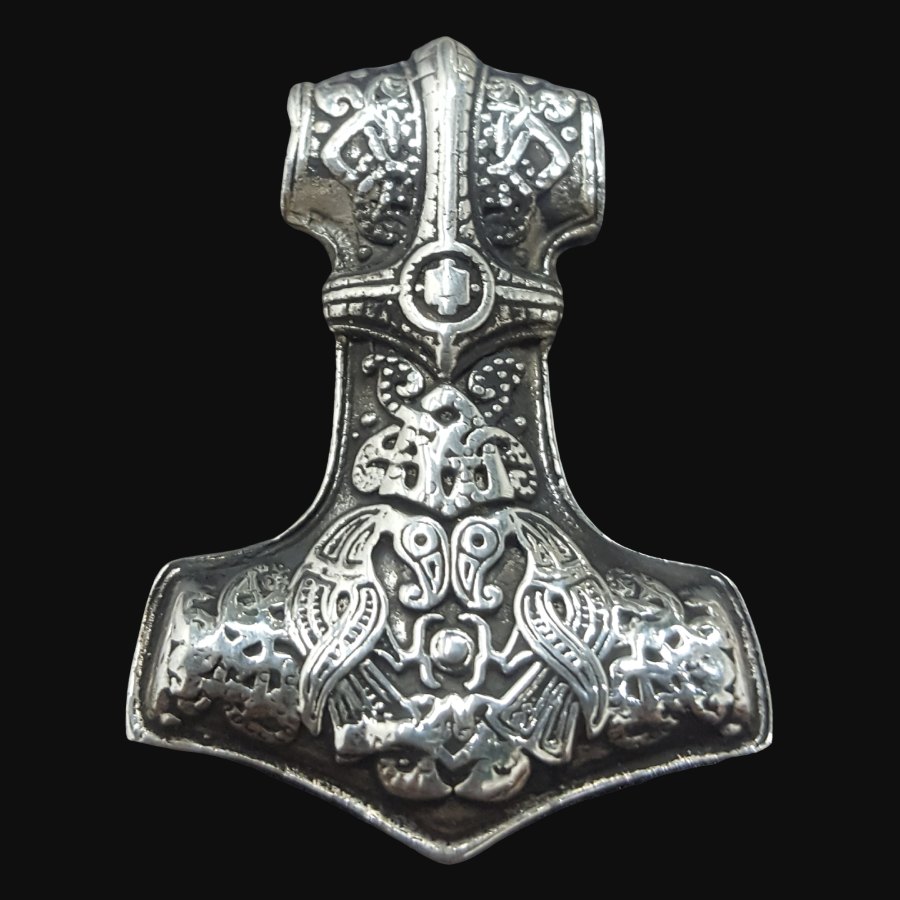 Mjolnir Martillo De Thor Vikingo En Plata 4 Cm 25 Gr Art 111 - Imagen 5