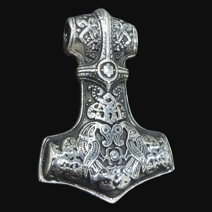 Mjolnir Martillo De Thor Vikingo En Plata 4 Cm 25 Gr Art 111 - Imagen 3