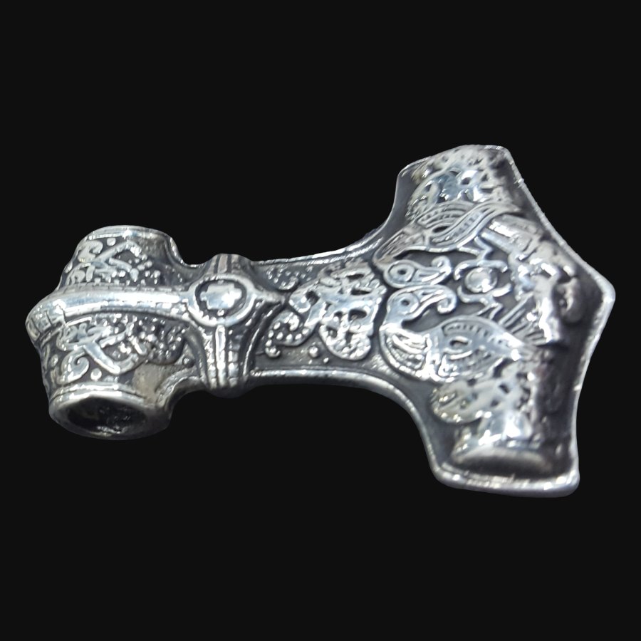 Mjolnir Martillo De Thor Vikingo En Plata 4 Cm 25 Gr Art 111 - Imagen 2