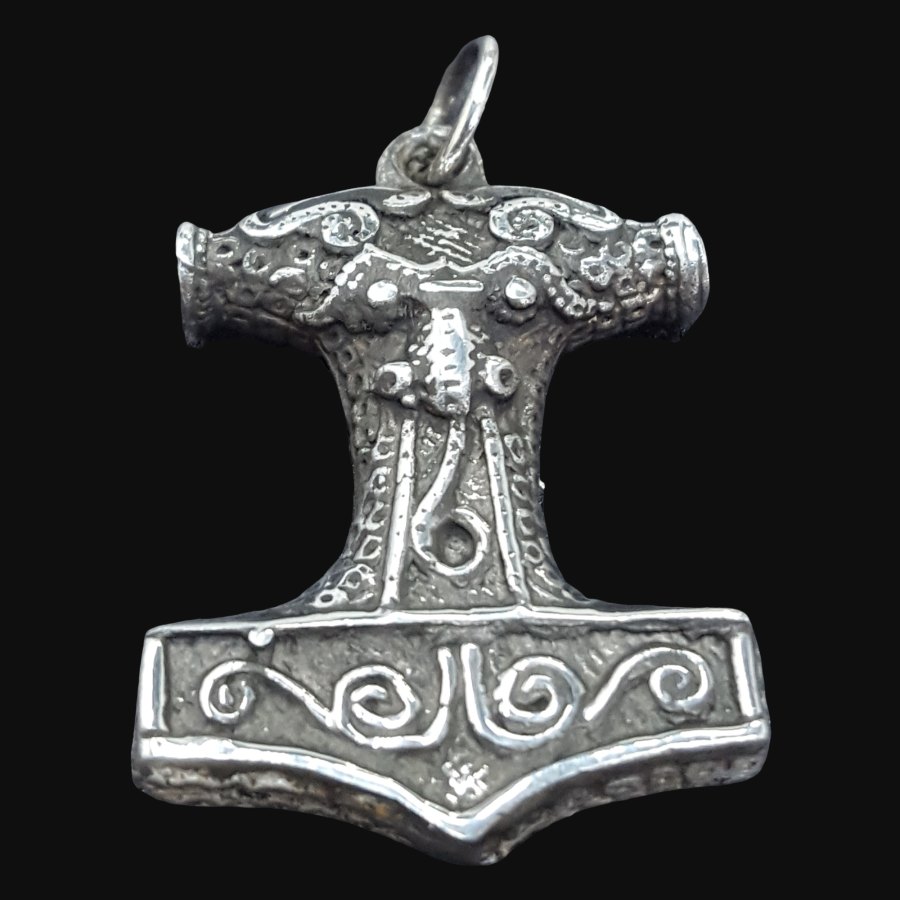 Mjolnir Martillo De Thor Vikingo En Plata 3 Cm 12 Gr Art 113 - Imagen 5