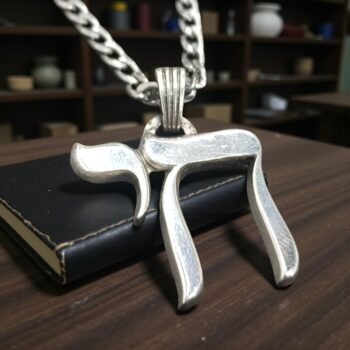 Dije Judio Jai Vida O Vivo En Plata 3 X 3 Cm 8,5 Gr Art 1136