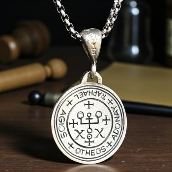 Dije Sello Arcángel Rafael En Plata 1,8 Cm 3,5 Gr Art 1142