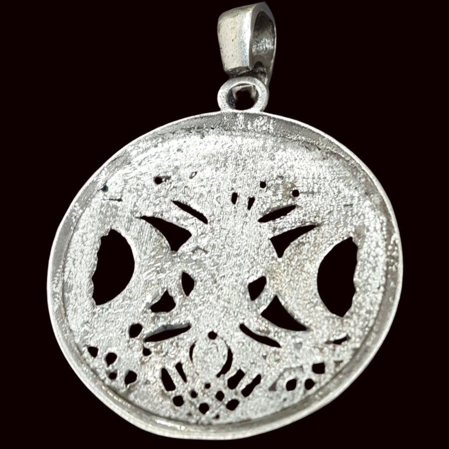 Medalla Triple Diosa Wicca En Plata 4,5 Cm 11 Gr Art 115 - Imagen 5