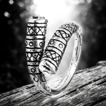 Anillo Torque Vikingo En Plata Peso 14 Gr Art 1193