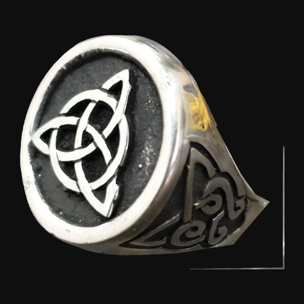 Anillo Triqueta Celta con nudo 1,8 Cm 12 Gr Plata Art 1195