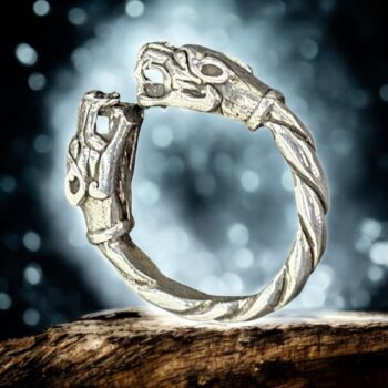 Anillo Torque Fenrir Vikingo En Plata Peso 12 Gr Art 1199