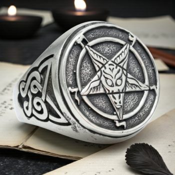 Anillo Baphometh Plata 1,8 Cm Frente Pesa 12 Gr Art 12